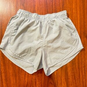 Light grey Nike dri-fit running shorts